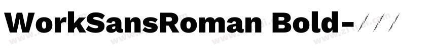 WorkSansRoman Bold字体转换